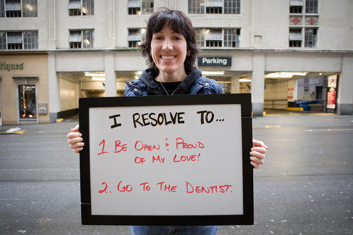 What are Seattleites resolving to do differently in 2009? We went downtown