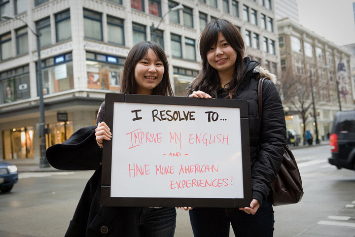 What are Seattleites resolving to do differently in 2009? We went downtown