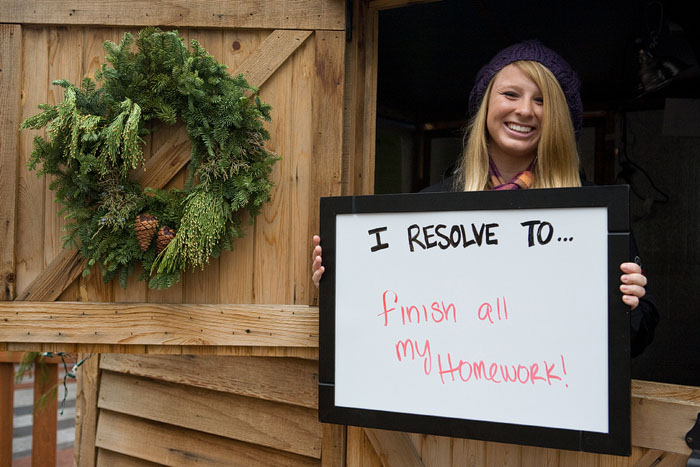 What are Seattleites resolving to do differently in 2009? We went downtown