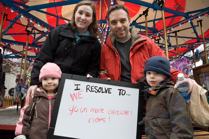 What are Seattleites resolving to do differently in 2009? We went downtown