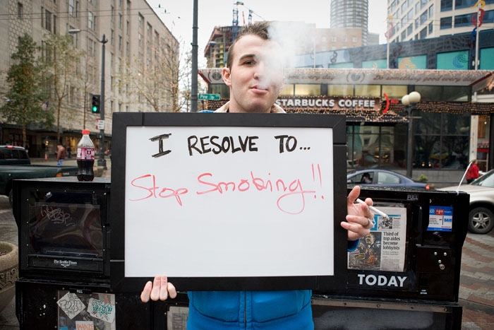 What are Seattleites resolving to do differently in 2009? We went downtown