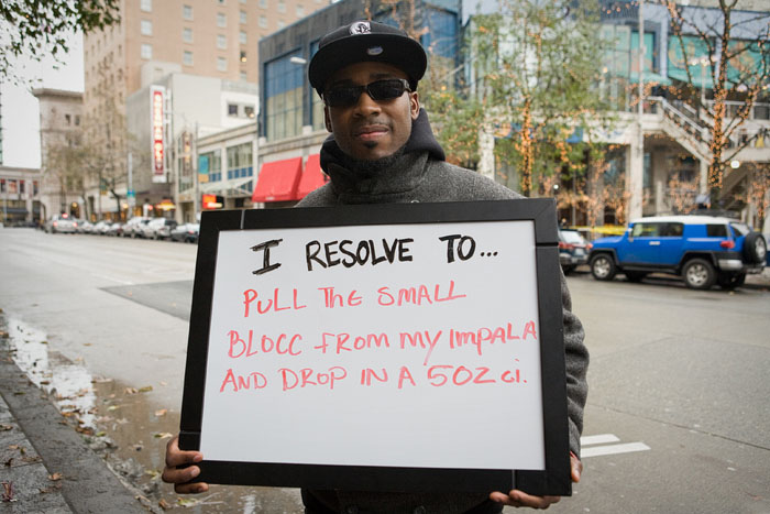 What are Seattleites resolving to do differently in 2009? We went downtown