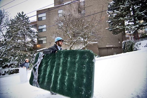 The sleds, the dogs, the people, and the air mattresses. All photos