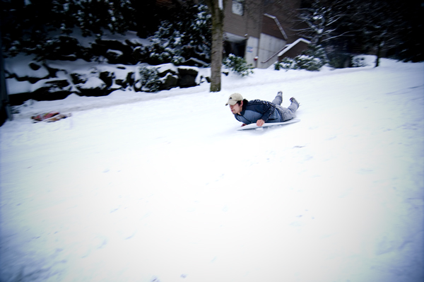 The sleds, the dogs, the people, and the air mattresses. All photos