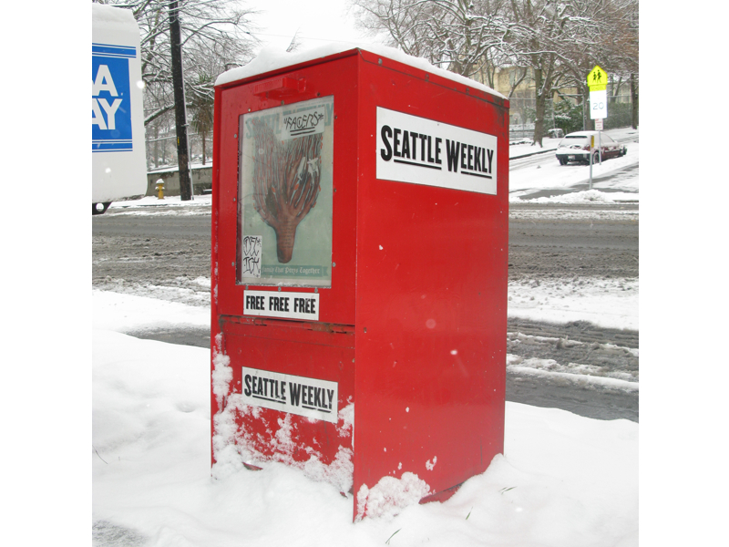 Ryan Fitzgerald, always the salesman, is very proud of the Weekly.