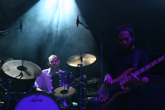 Jason McGerr behind the kit.