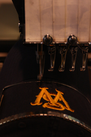 Kris Bjork's full-time business is an embroidery company, Logos NW, which she