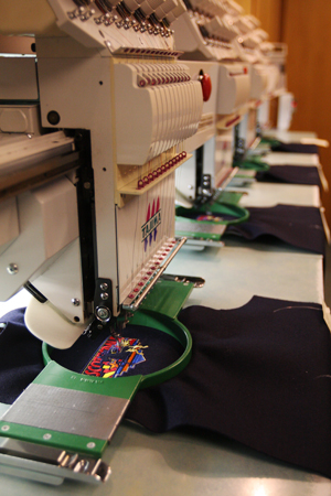 Kris Bjork's full-time business is an embroidery company, Logos NW, which she