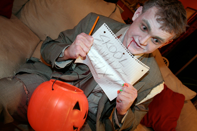 School supplies: Oh great! Just what I wanted on Halloween, a reminder that after I take this costume off I still have to study for that multiplication quiz. Thanks for the dose of harsh reality.