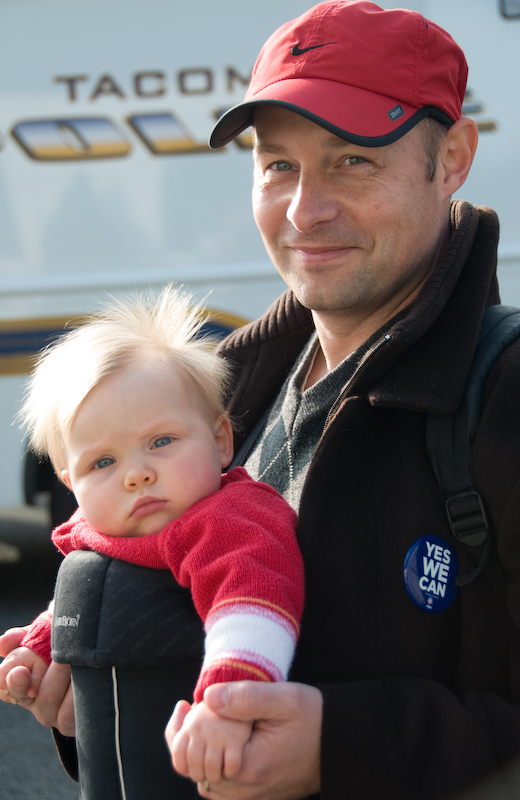 Thousands of voters of all ages turned out in support of the Obama/Biden ticket.