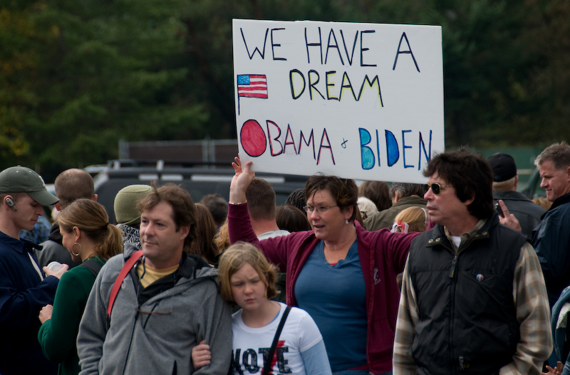 VP hopeful Sen. Joe Biden appeard at Tacoma's Cheney Stadium, Sunday, along