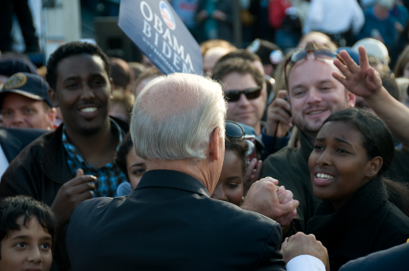VP hopeful Sen. Joe Biden appeard at Tacoma's Cheney Stadium, Sunday, along