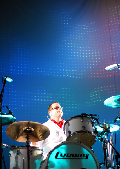 A handful of contest winners performed a pair of songs with Weezer,