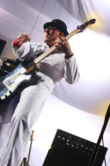 A handful of contest winners performed a pair of songs with Weezer,