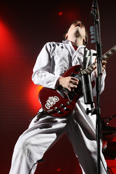 A handful of contest winners performed a pair of songs with Weezer,