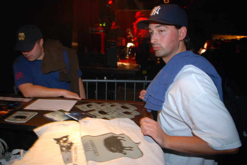 Checking out the merch booth.