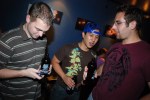 Beering and texting between bands.