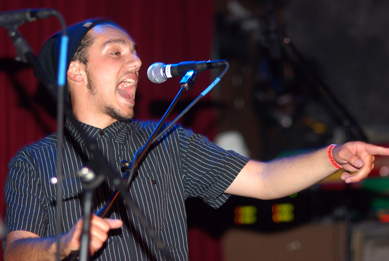 DJ Sabzi takes a break from the turntables to add vocals.