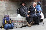Even The Rain Don't Stop Him: Though the weather of our fair city was less than desirable yesterday, it did little to stave off the crowds at Pike Place Market. And, despite a quick lunch break underneath an overhang, the lovable cowboy country singer (who can be found outside of Pike Place Chowder on any given day) wasn't scared off either.