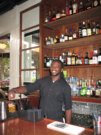 Kammeron Brown is a cocktail alchemist who's worked at the Kingfish since February. The Kingfish is a rare kind of neighborhood joint because it combines that everybody-knows-your-name feel with a celebratory atmosphere that also makes you feel like you're at an it place... in a much larger city.