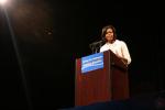 Together these strong leaders are trying to help us push to that world as it should be. Michelle Obama, July 17, WaMu Theater.
