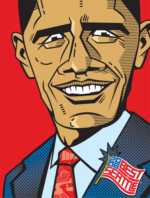 Obama on the cover of Best of Seattle 2008.