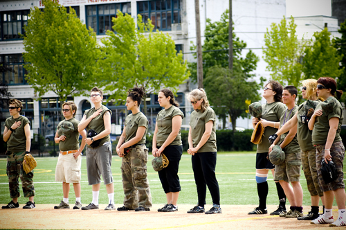 The fourth annual game, Saturday at Cal Anderson Park, was a benefit
