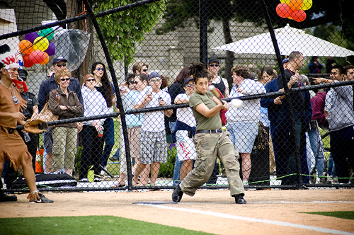 The fourth annual game, Saturday at Cal Anderson Park, was a benefit