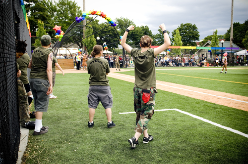 The fourth annual game, Saturday at Cal Anderson Park, was a benefit