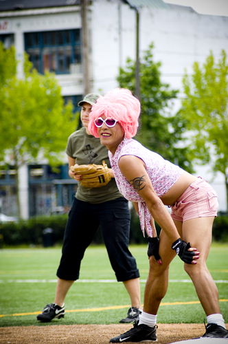 The fourth annual game, Saturday at Cal Anderson Park, was a benefit