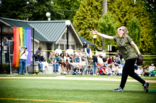 The fourth annual game, Saturday at Cal Anderson Park, was a benefit