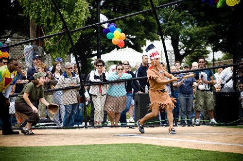 The fourth annual game, Saturday at Cal Anderson Park, was a benefit