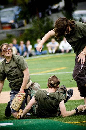The fourth annual game, Saturday at Cal Anderson Park, was a benefit