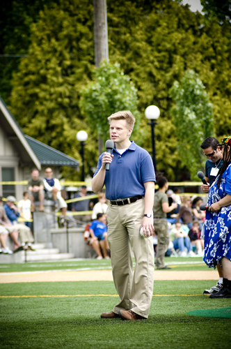 The fourth annual game, Saturday at Cal Anderson Park, was a benefit