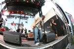 Chicago rapper Rhymefest performs with Mark Ronson on the MySpace Stage on August 3, 2008 at Lollapalooza in Chicago.