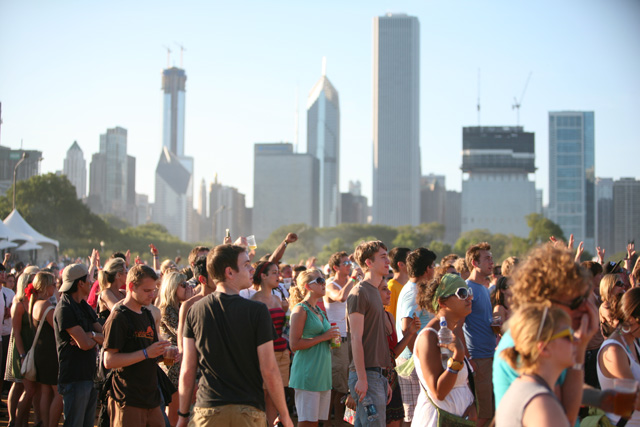 The crowd on August 2 at Lollapalooza in Chicago.