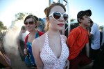 A festival-goer on August 2 at Lollapalooza in Chicago.