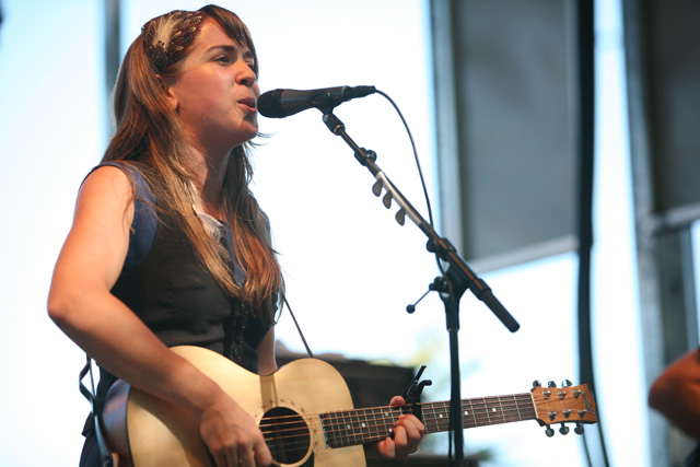 Folk/country singer Serena Ryder on August 2 at Lollapalooza in Chicago.
