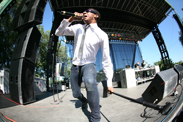 Spank Rock on the Citi Stage on August 2 at Lollapalooza in Chicago.