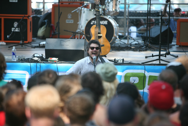 Jeff Tweedy of Wilco and formerly Uncle Tupelo, performs on the Kids' Stage at Lollapalooza, August 1, in Chicago, Illinois.