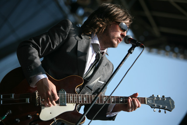 Louis XIV, of San Diego, California, performs at Lollapalooza, August 1, in Chicago, Illinois.