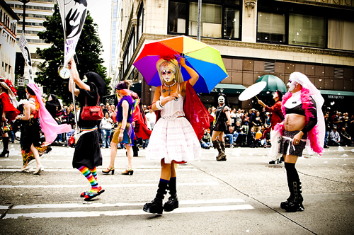 Bears, Obama fans, Sisters, and others turned out for Seattle's Pride Parade,
