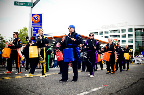 Bears, Obama fans, Sisters, and others turned out for Seattle's Pride Parade,