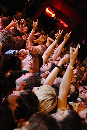 The crowd for The Hold Steady.