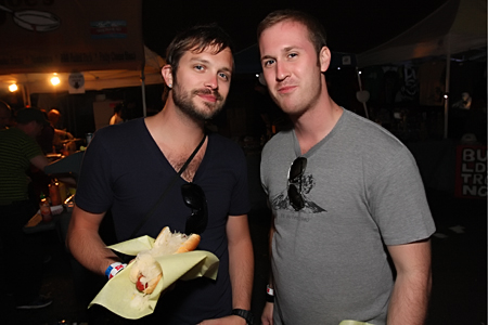 German sausage, with sauerkraut (of course).