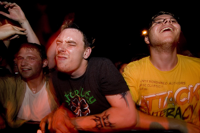 The crowd for The Hold Steady.