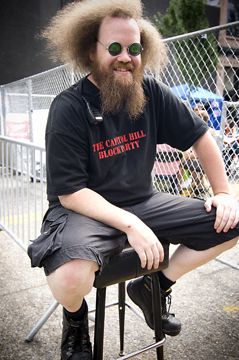 The most intimidating security guard at Block Party.