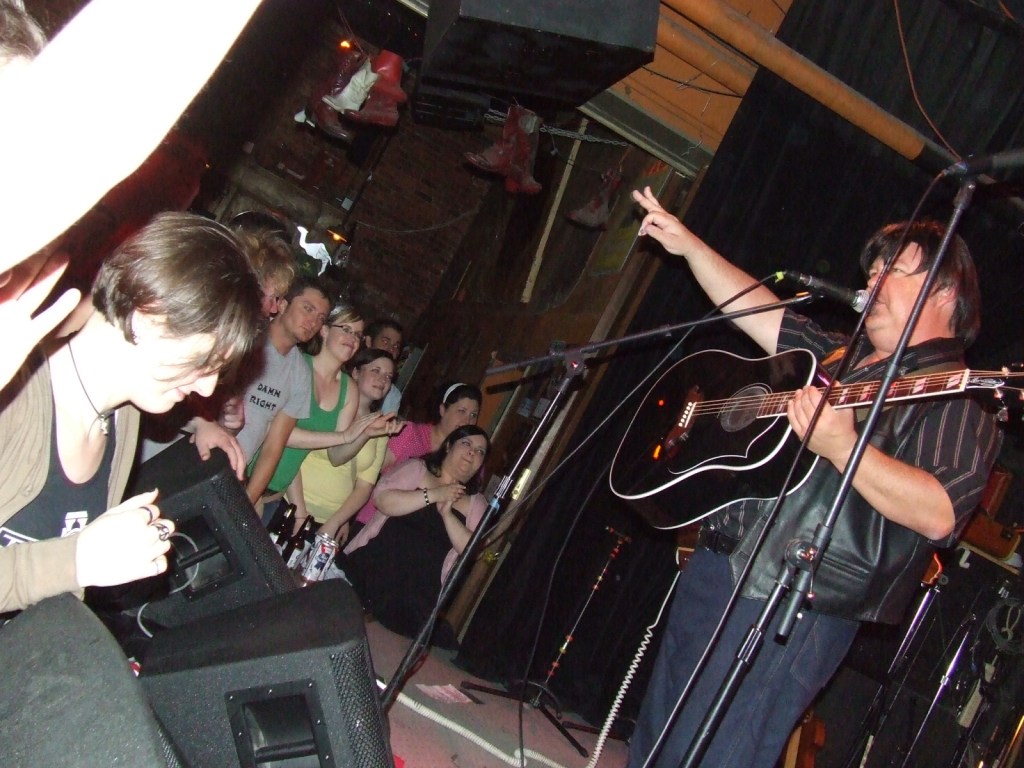 Klip Calhoun (Kyle Gass) interacts with the crowd.