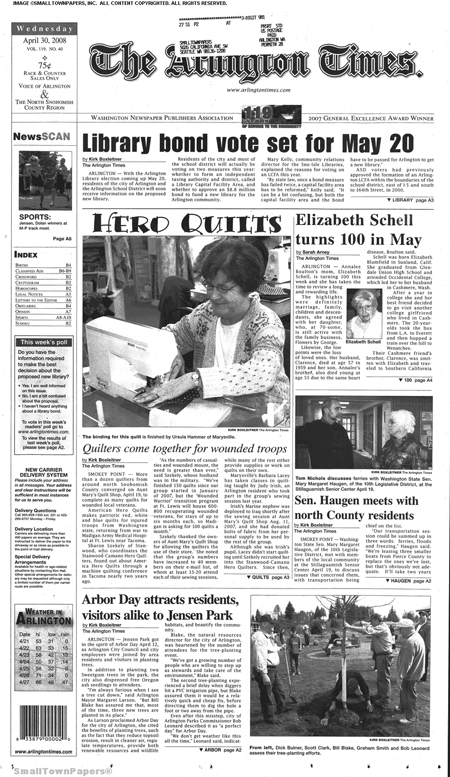 The Arlington Times; Published: Weekly (Wednesday)