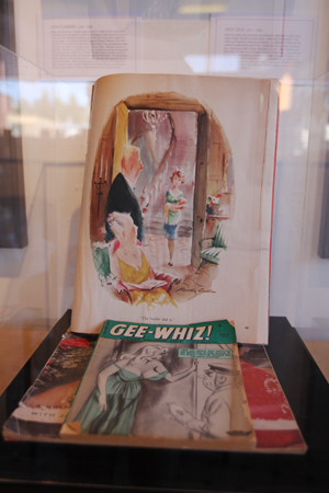 Jack Cole, who was famed for creating The Plastic Man prior to WWII, was hired on by Hugh Hefner to contribute to Playboy such as here in this early issue. Hefner credits Cole with helping to create the look and feel of Playboy from the beginning.